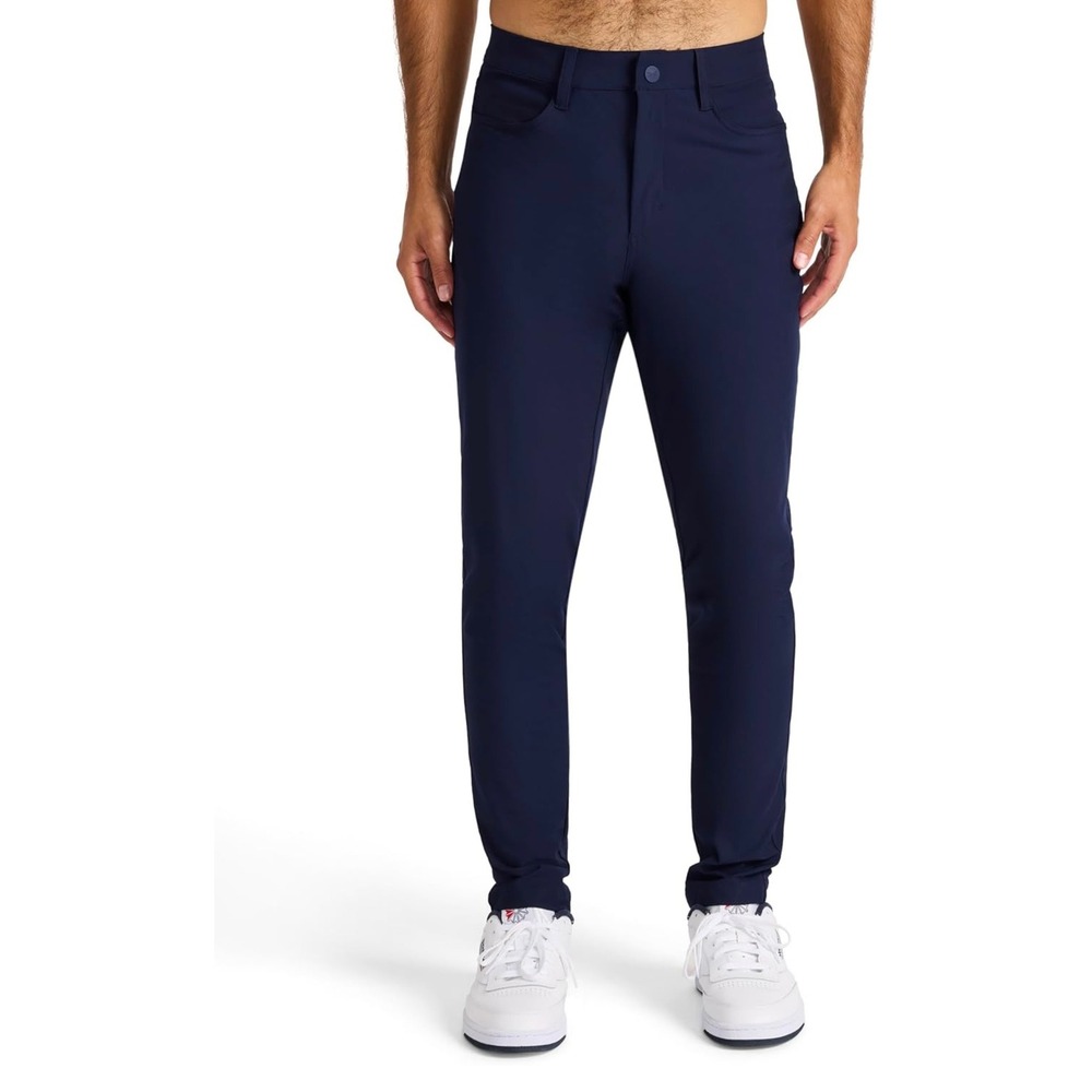 Reebok Men's 5-Pocket Voyager Oblong Pant, Tapered Slim Fit Lightweight 34x3/